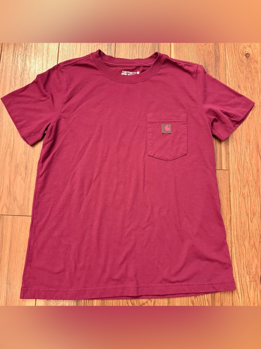 Carhartt Relaxed Fit Pocket Tee in Maroon